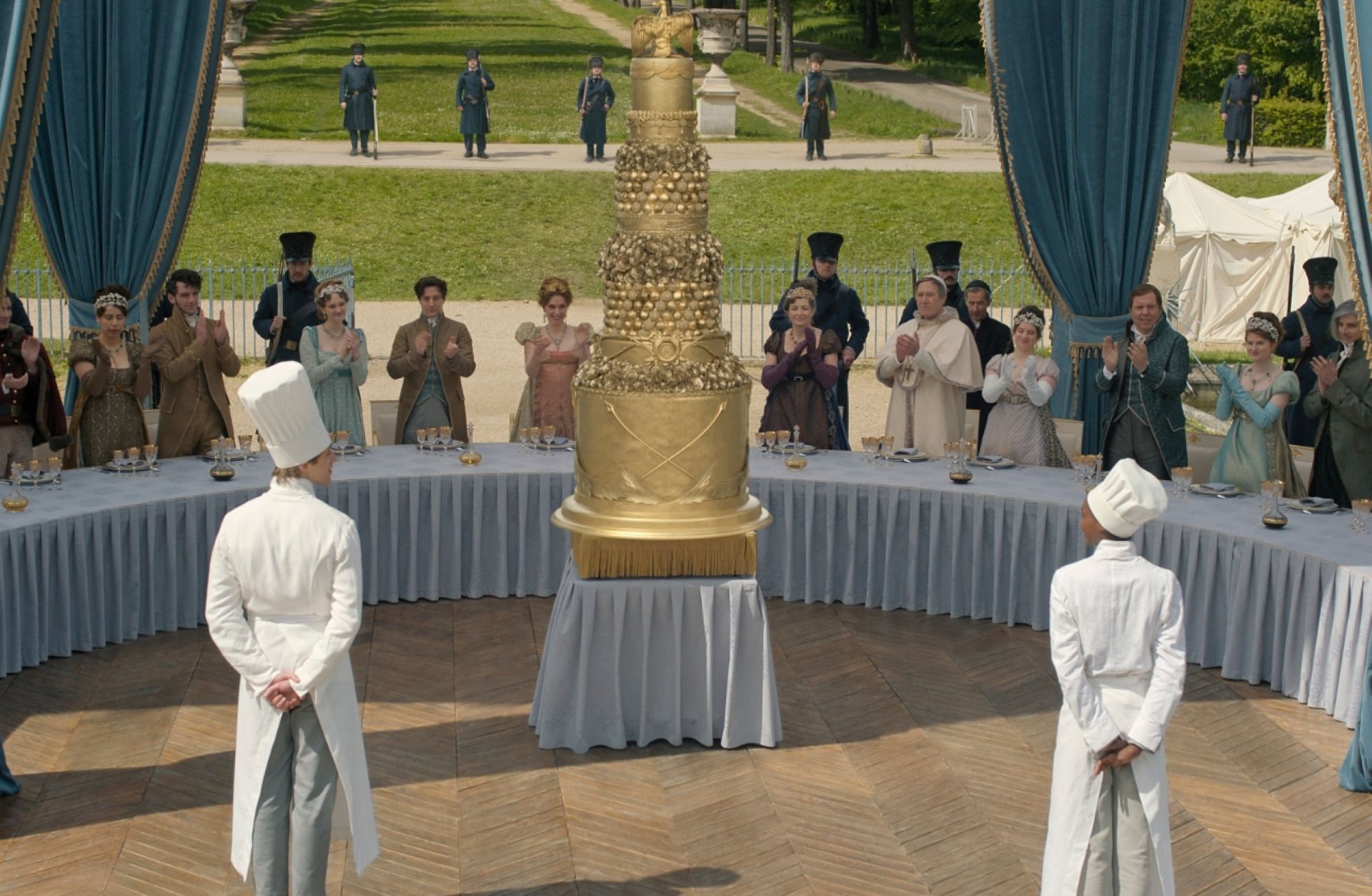 A still from the banquet in Carême episode 8 (Image via Apple TV+)